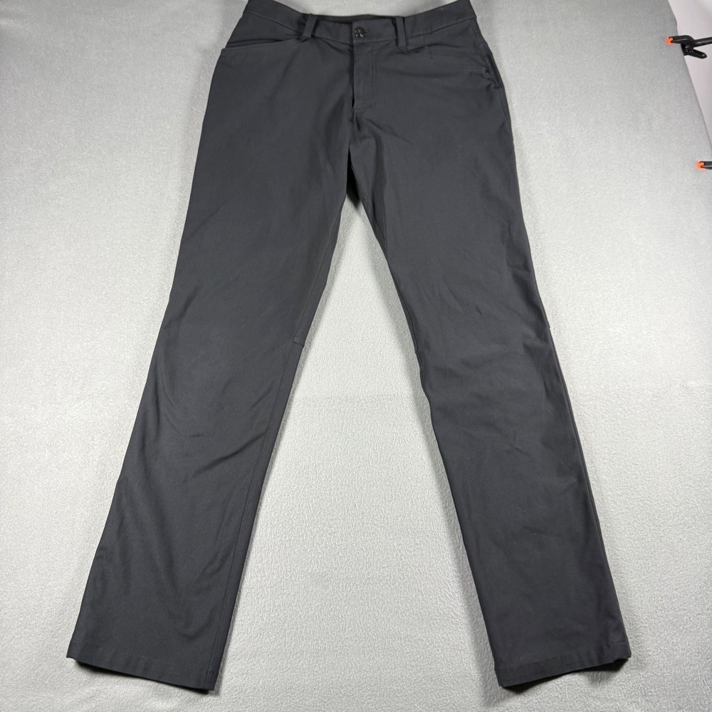 Lululemon ABC Pants Mens 32x32 Black Five Pocket Slim Straight Trousers